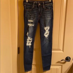Blue America eagle super stretch x ripped jeans
